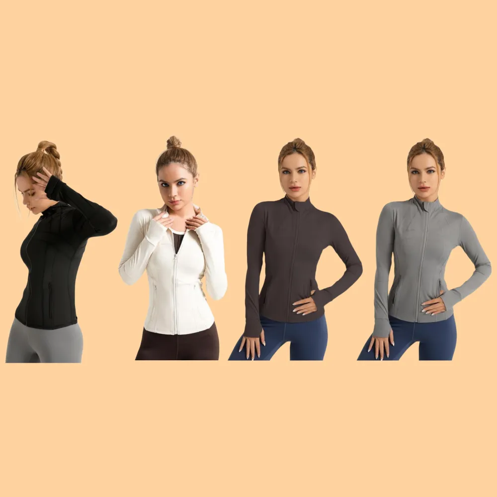 Women's Long Sleeve Stand Collar Sports Outerwear