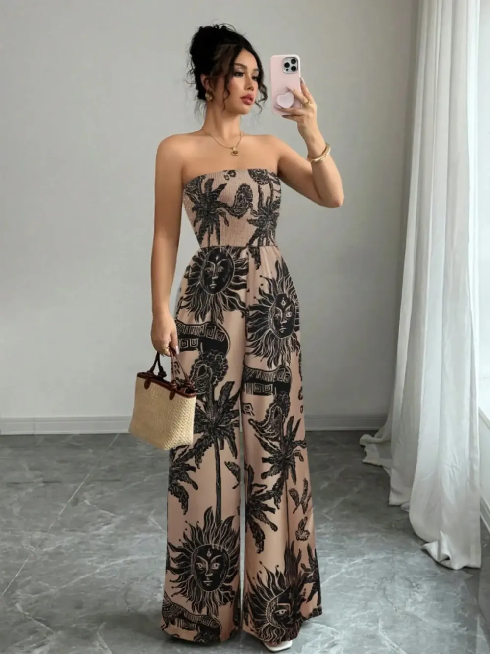 Women's Slim-Fit Casual Woven Jumpsuit