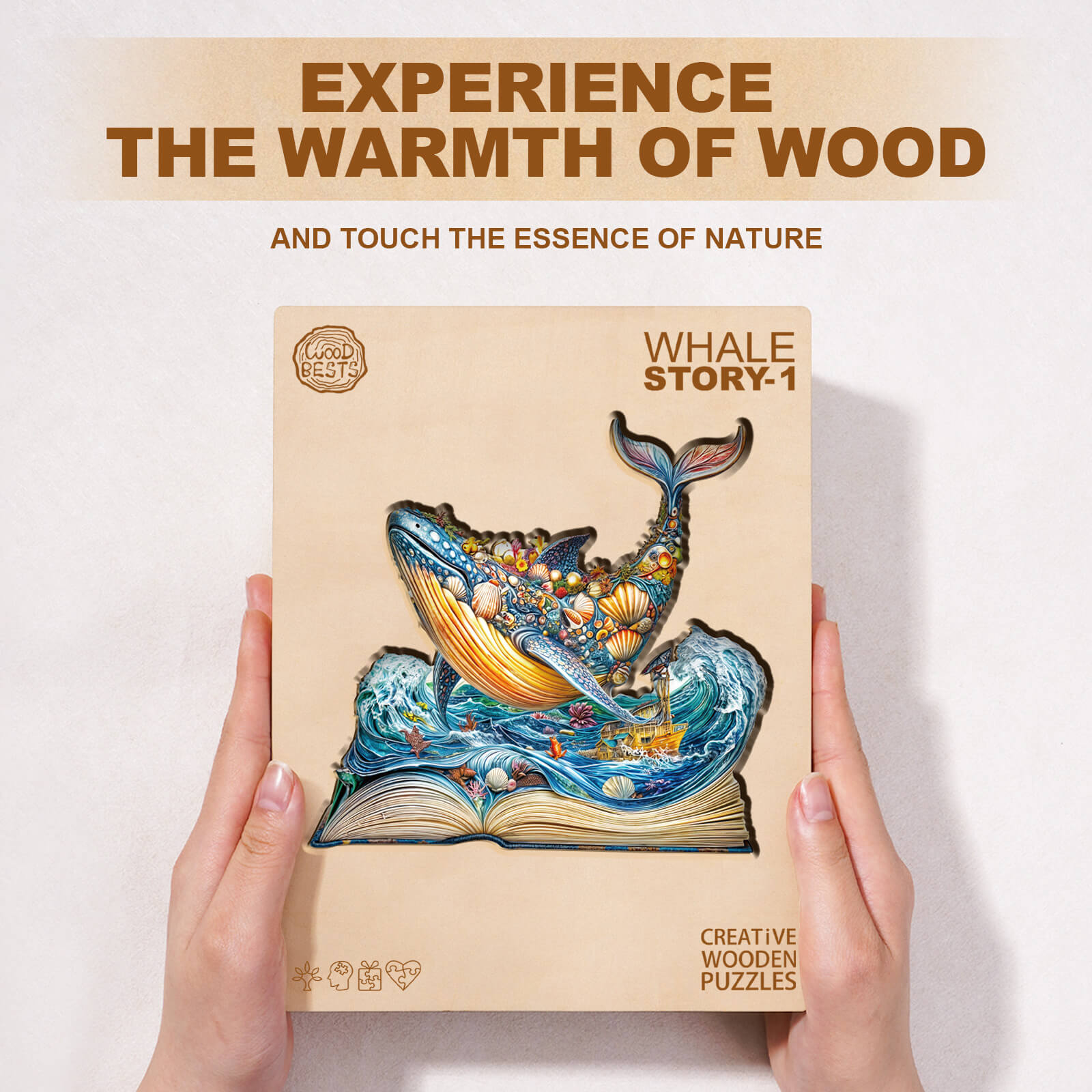 Whale Story-1 Wooden Jigsaw Puzzle