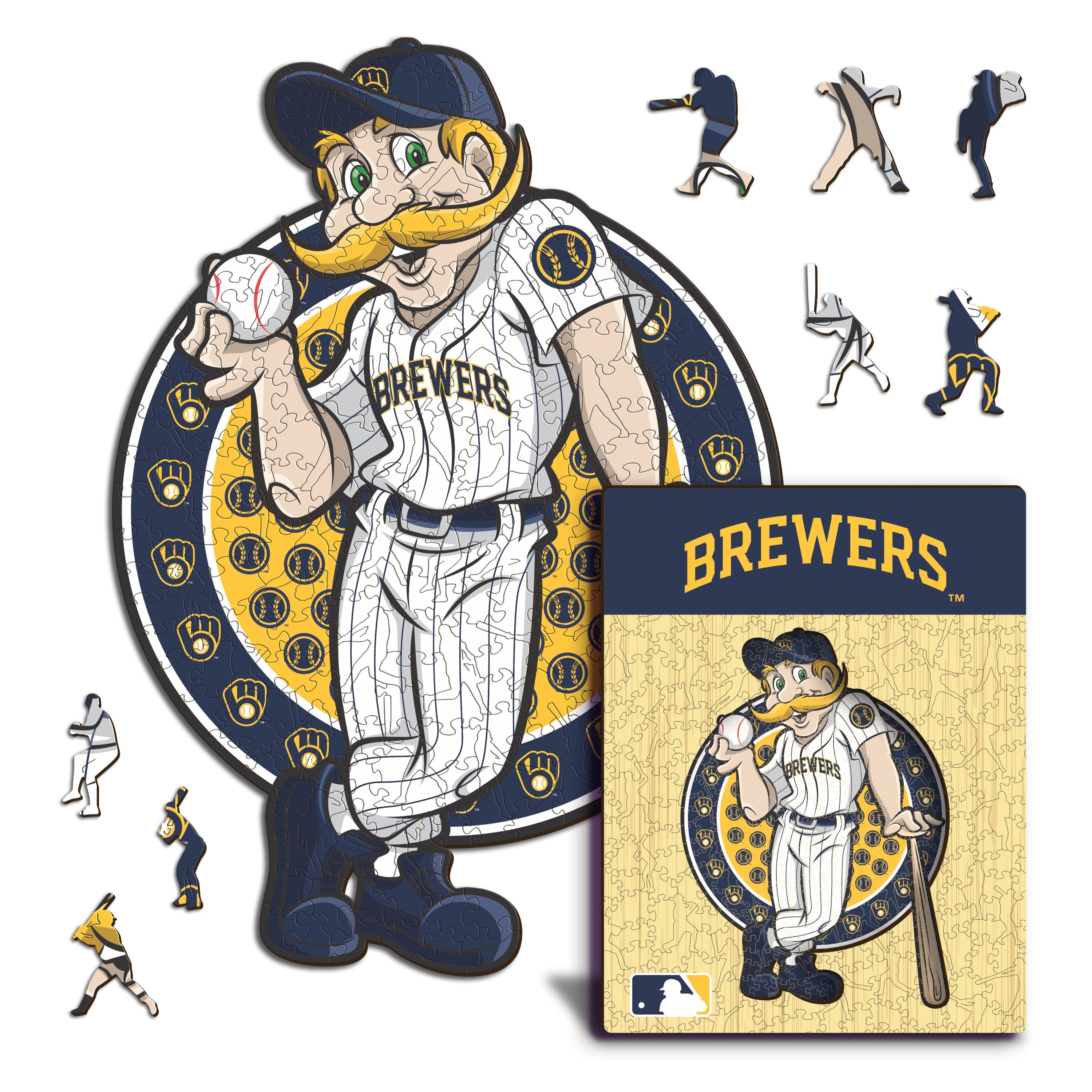2 PACK Milwaukee Brewers™ Logo + Mascot