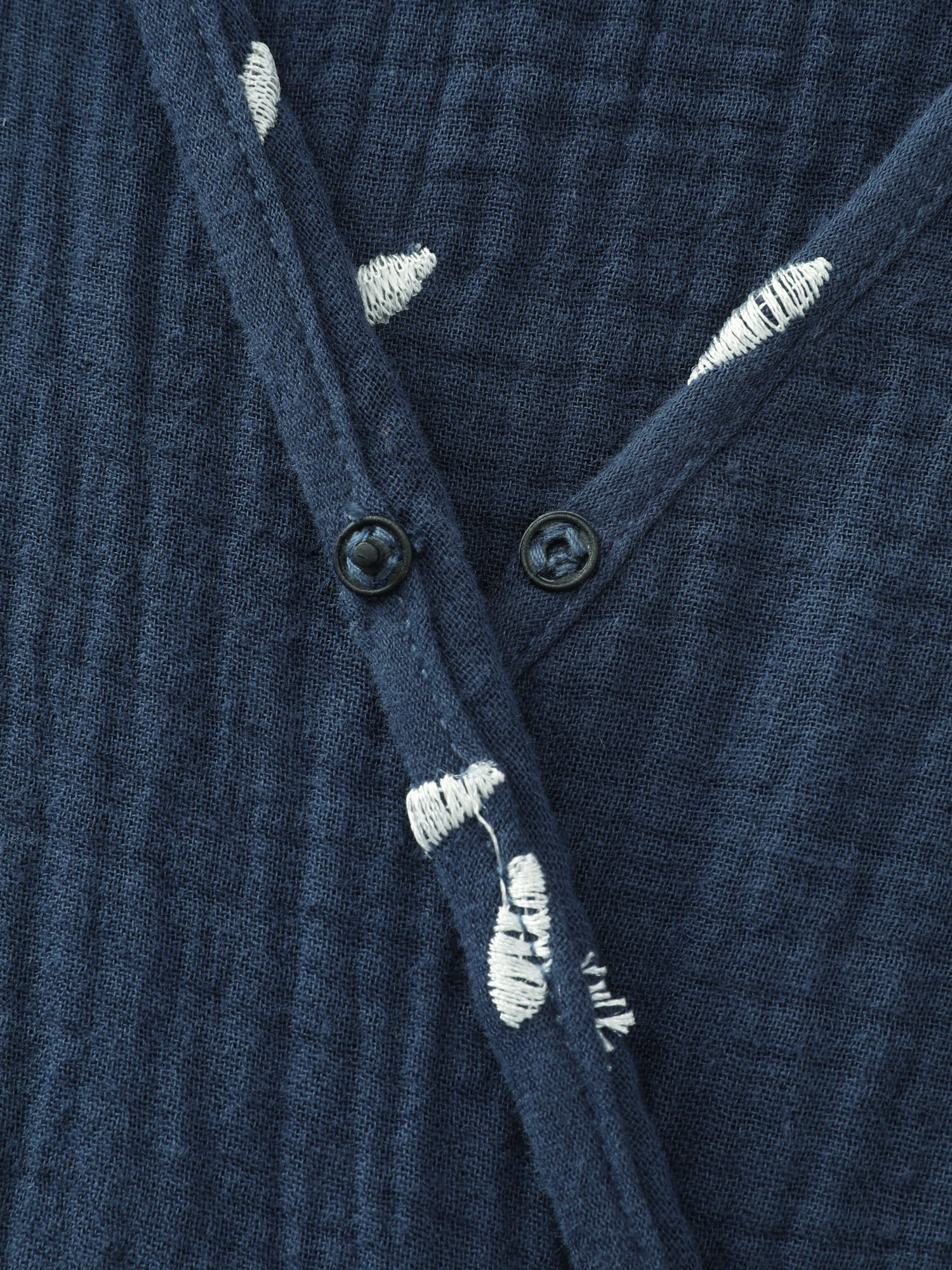 Pure Cotton Floral Embroidered Midi Dress