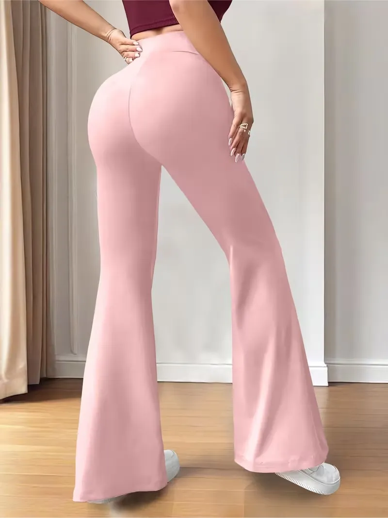 Women's Casual Fashion Long Pants, Unique Print, Drawstring Waist, Milk Silk Yoga Pants