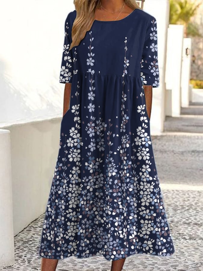 Women's Casual Retro Floral Dress- Fast Shipping