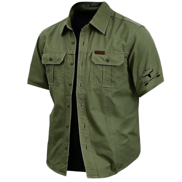 🔥Cow Print Casual Men's work shirt short sleeve