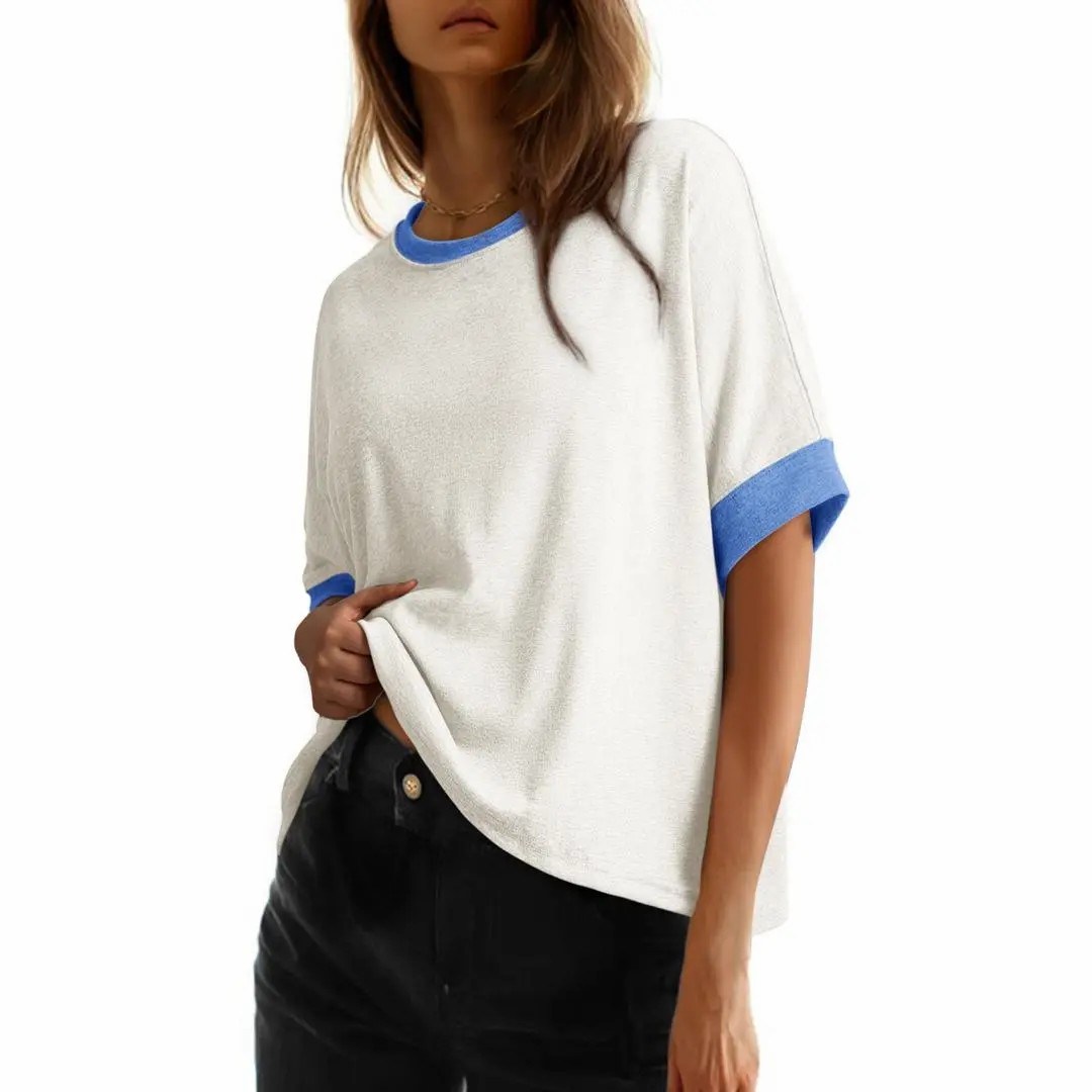 Women's Oversized Basic Tee – Soft Breathable Short Sleeve T-Shirt