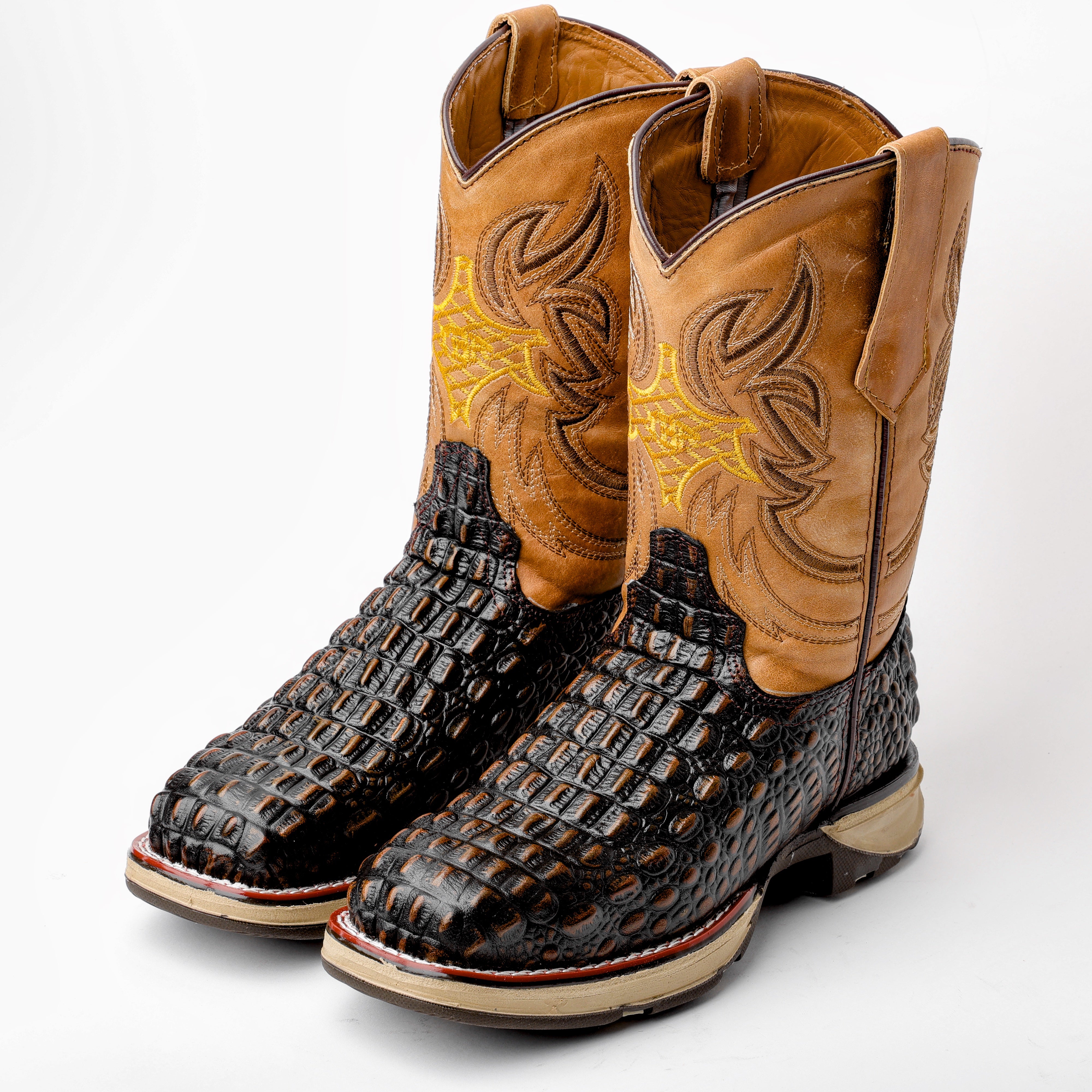 Caiman Hornback Leather Boots With 3D Lightweight Sole - Composite Toe