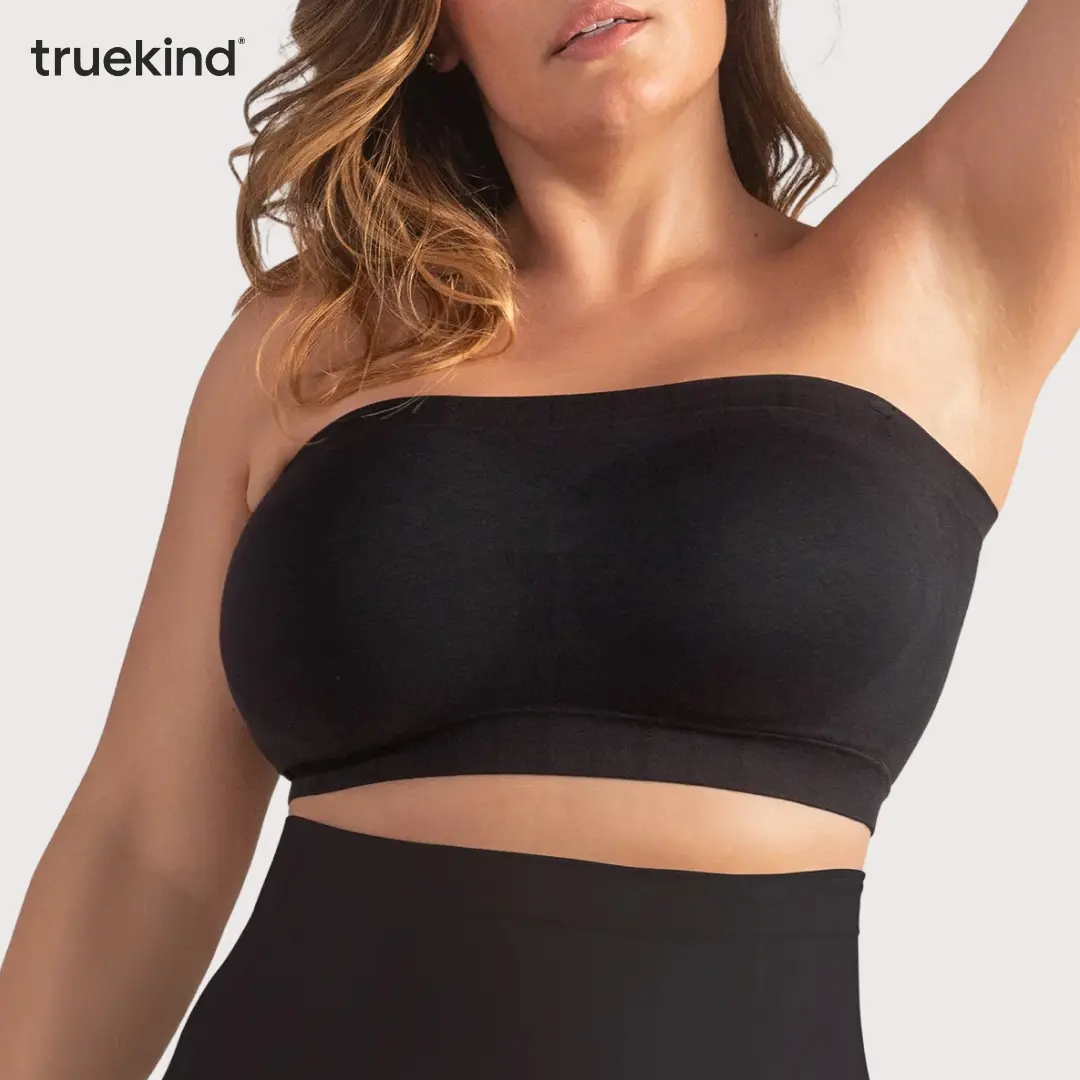 Shapermint Truekind Convertible Strapless Bandeau Bra with Wireless Comfort, Anti-Slip Grip & Removable Straps