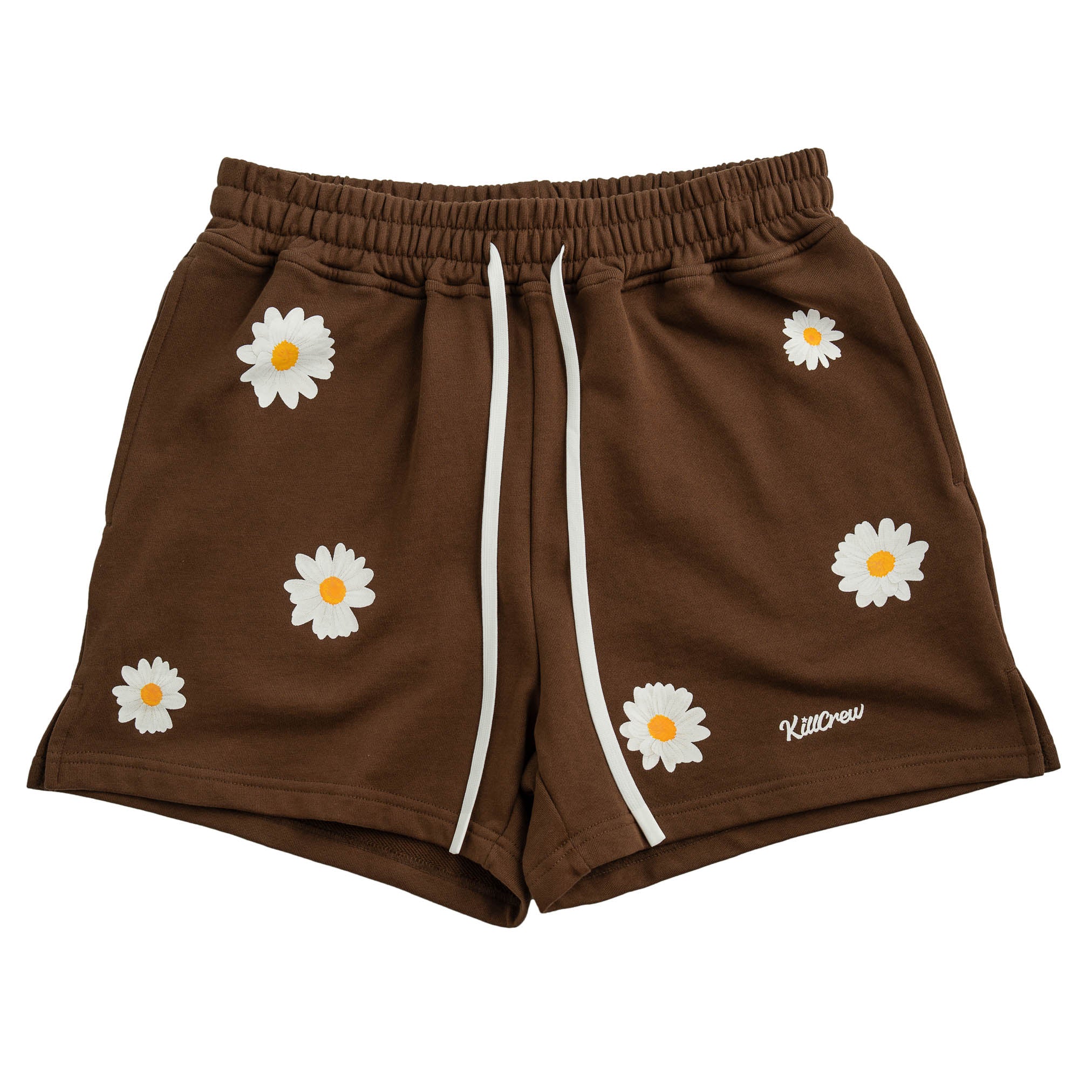 COTTON SHORTS (MID THIGH CUT) DAISY - BROWN