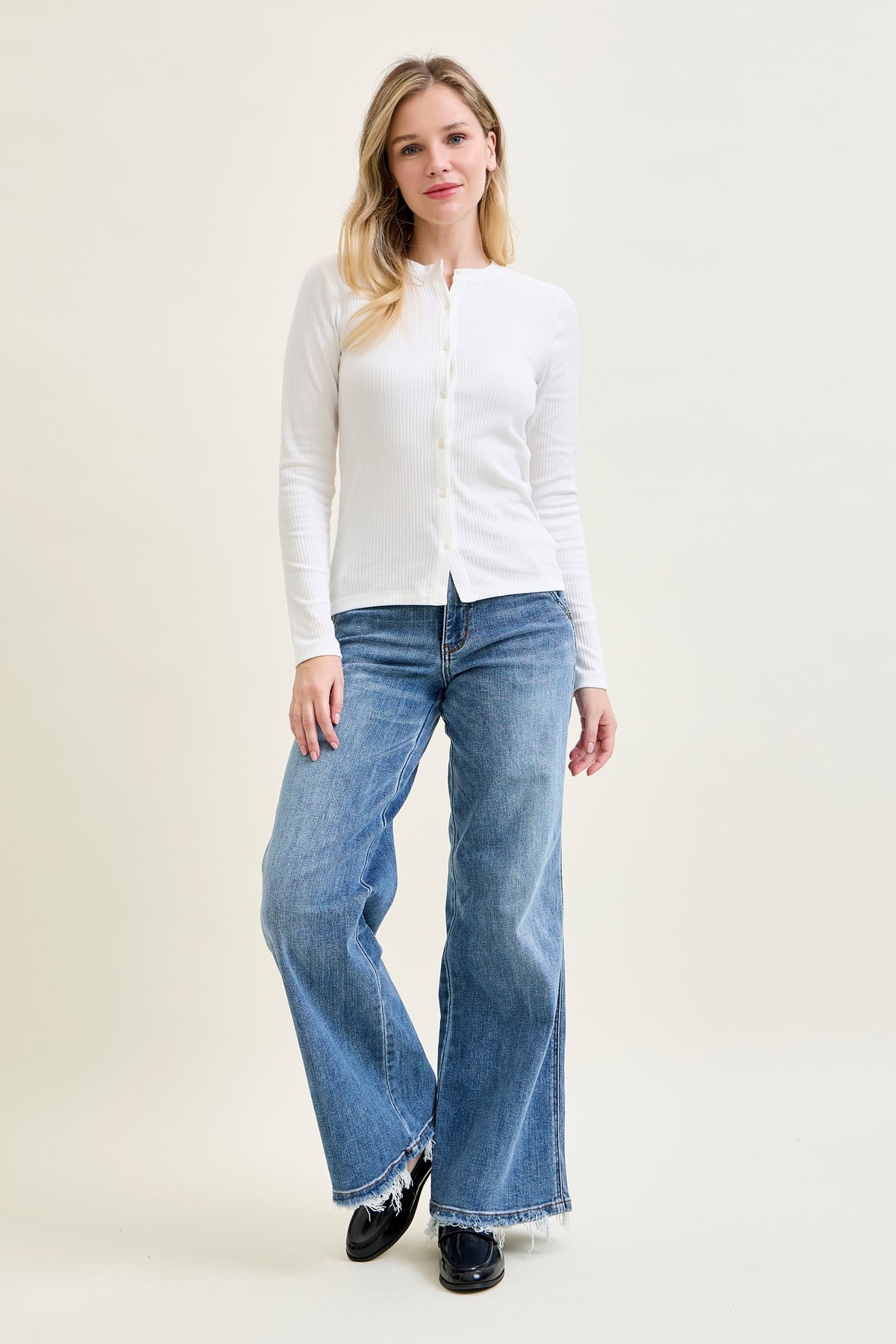 Sage High Rise Retro Wide Leg