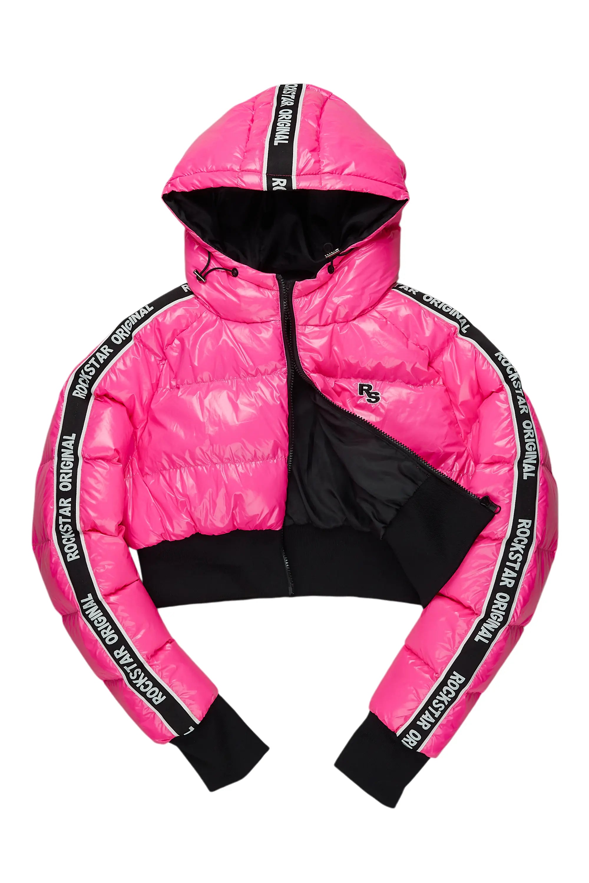 Jackey Hot Pink 2.0 Crop Puffer Jacket