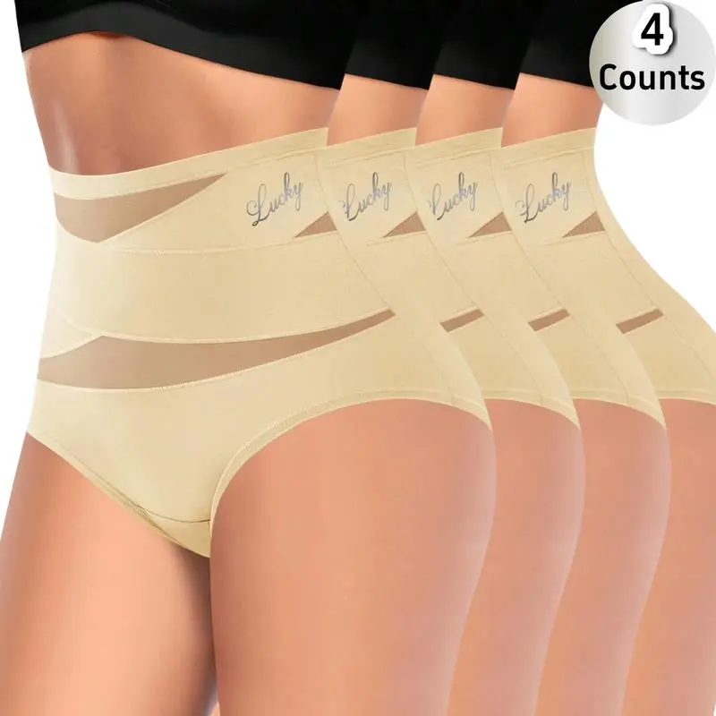 4-Pack High-Waist Shaping Panties for Women