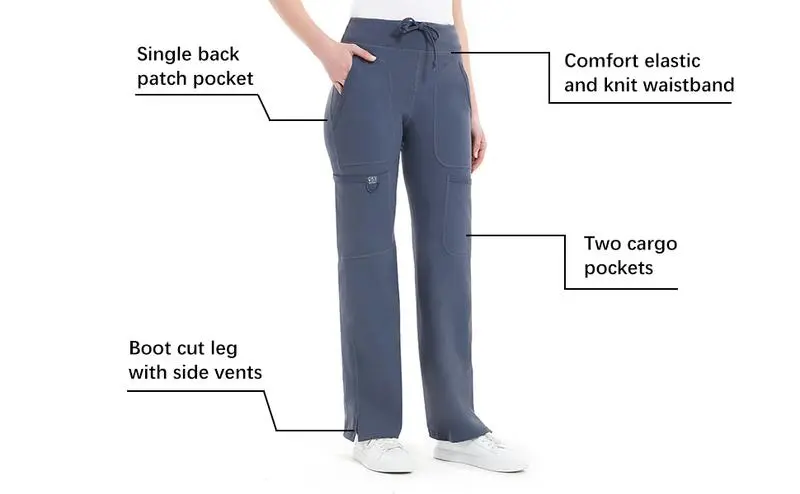 Women’s Yoga Scrub Pants – Super Soft, Stretchy Cargo Work Pants