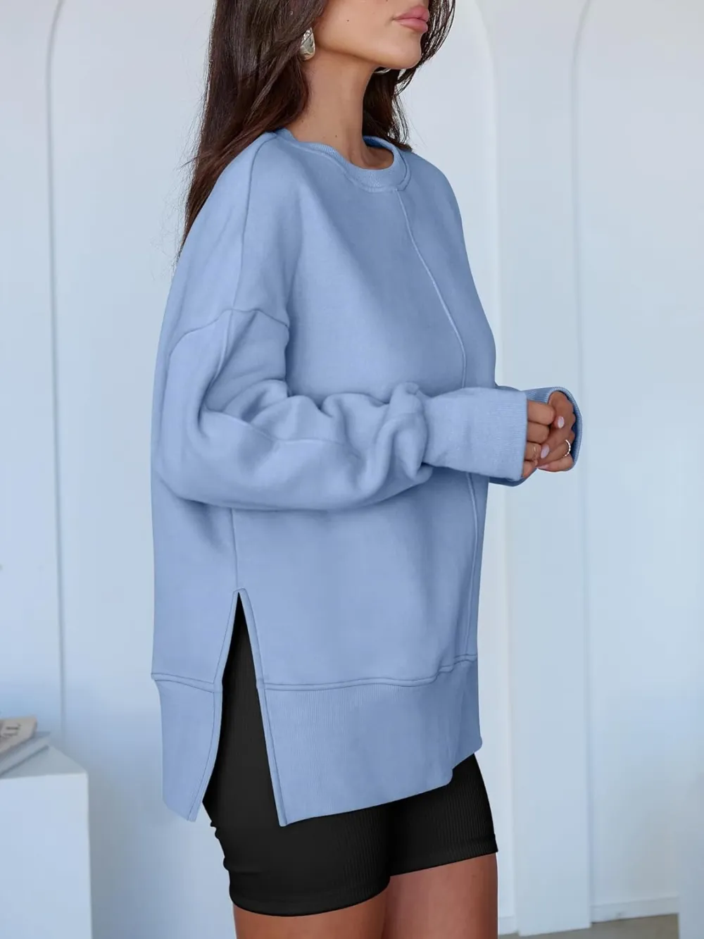 Women Oversized Sweatshirts Thumbhole Long Sleeve Hoodies Shirts
