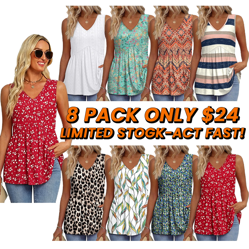🔥8 - PACK $24 - Women’s Peplum Tops (Size Up 1-2 for Oversized Look)