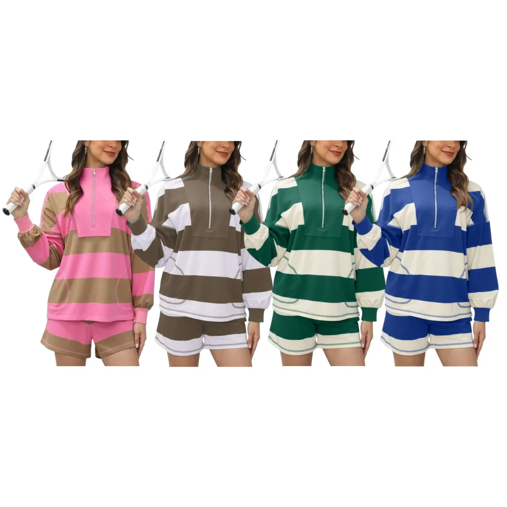 Hot Striped Oversized Sweatshirts
