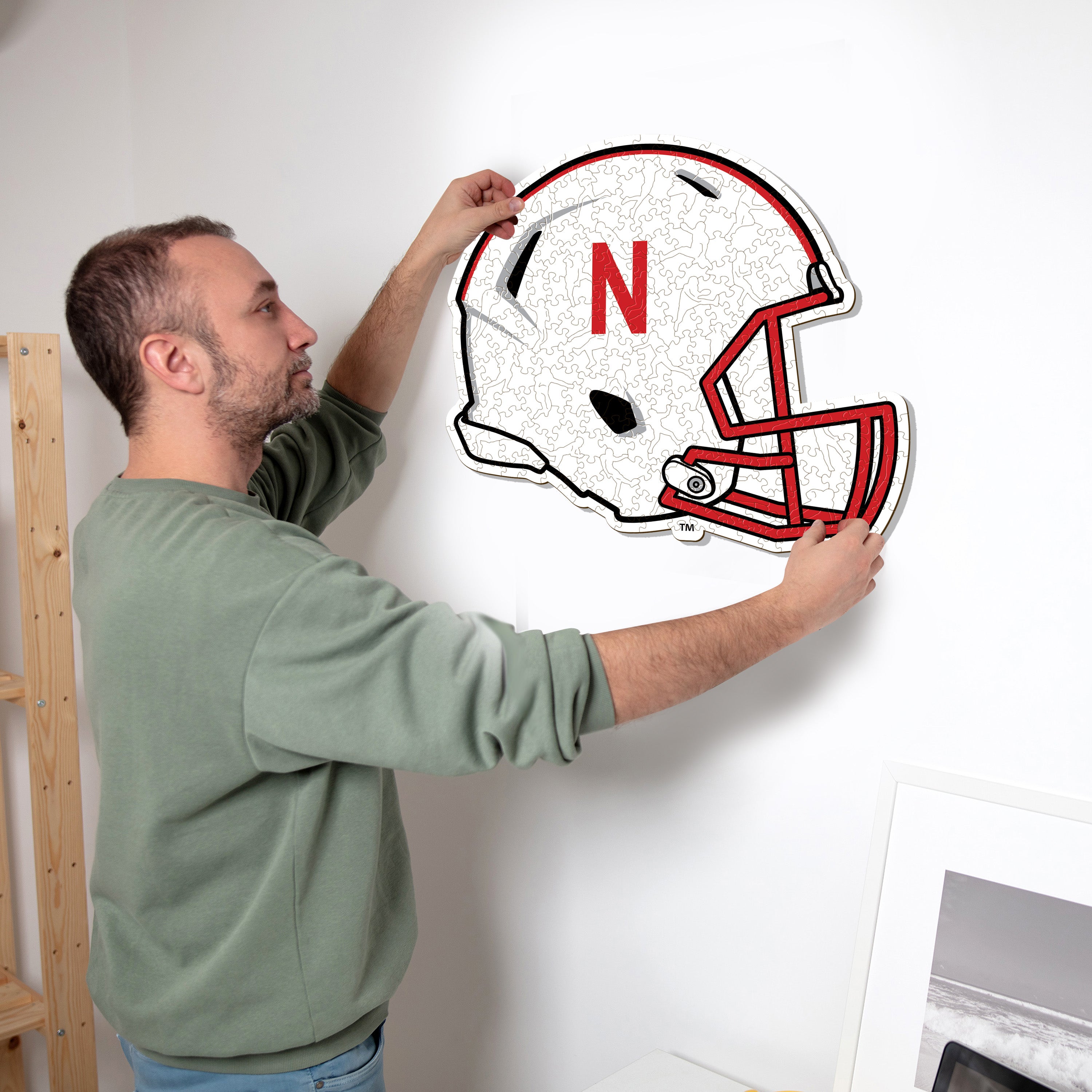 University of Nebraska Helmet - Wooden Puzzle