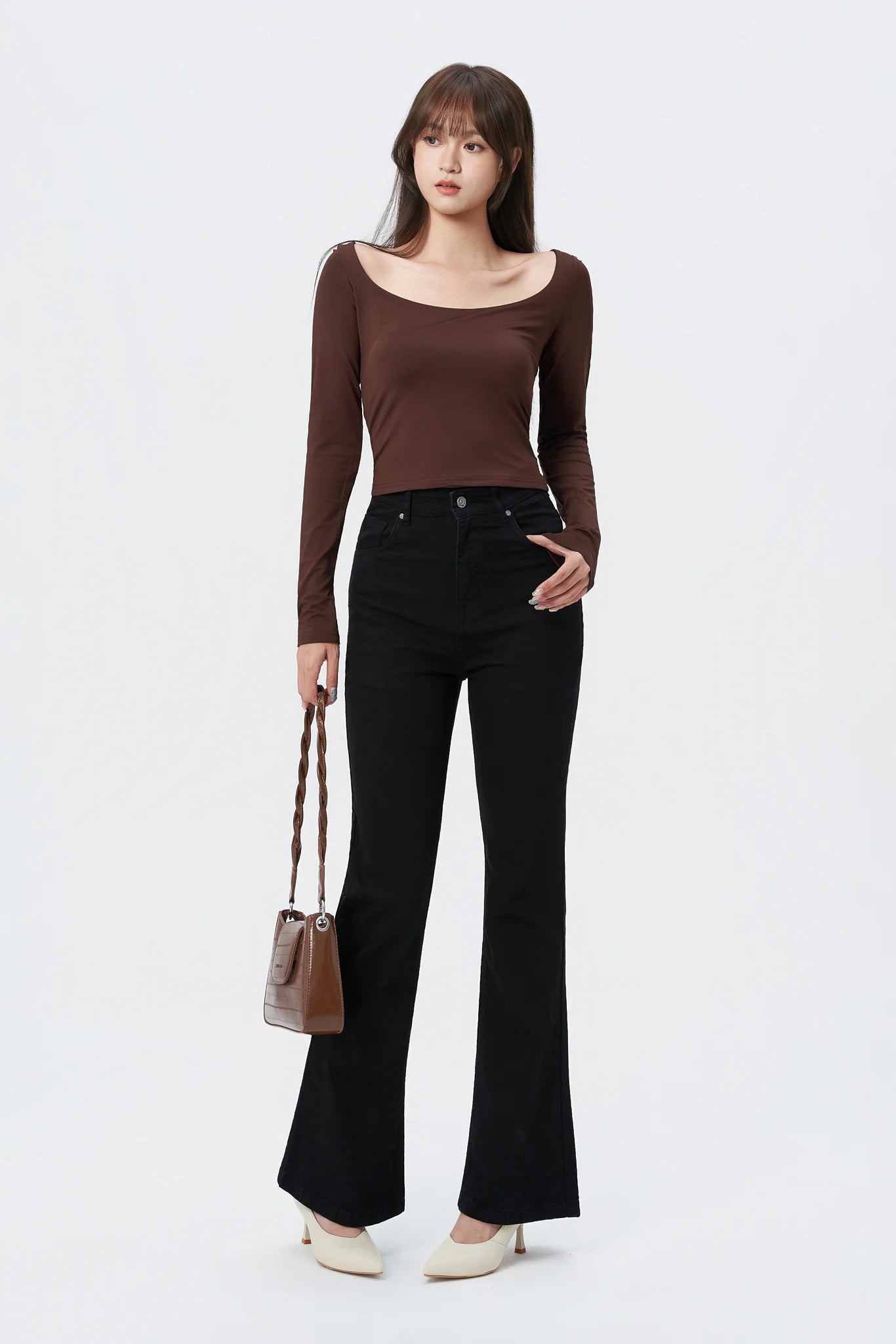 Black Bootcut Flare High Waist Jeans