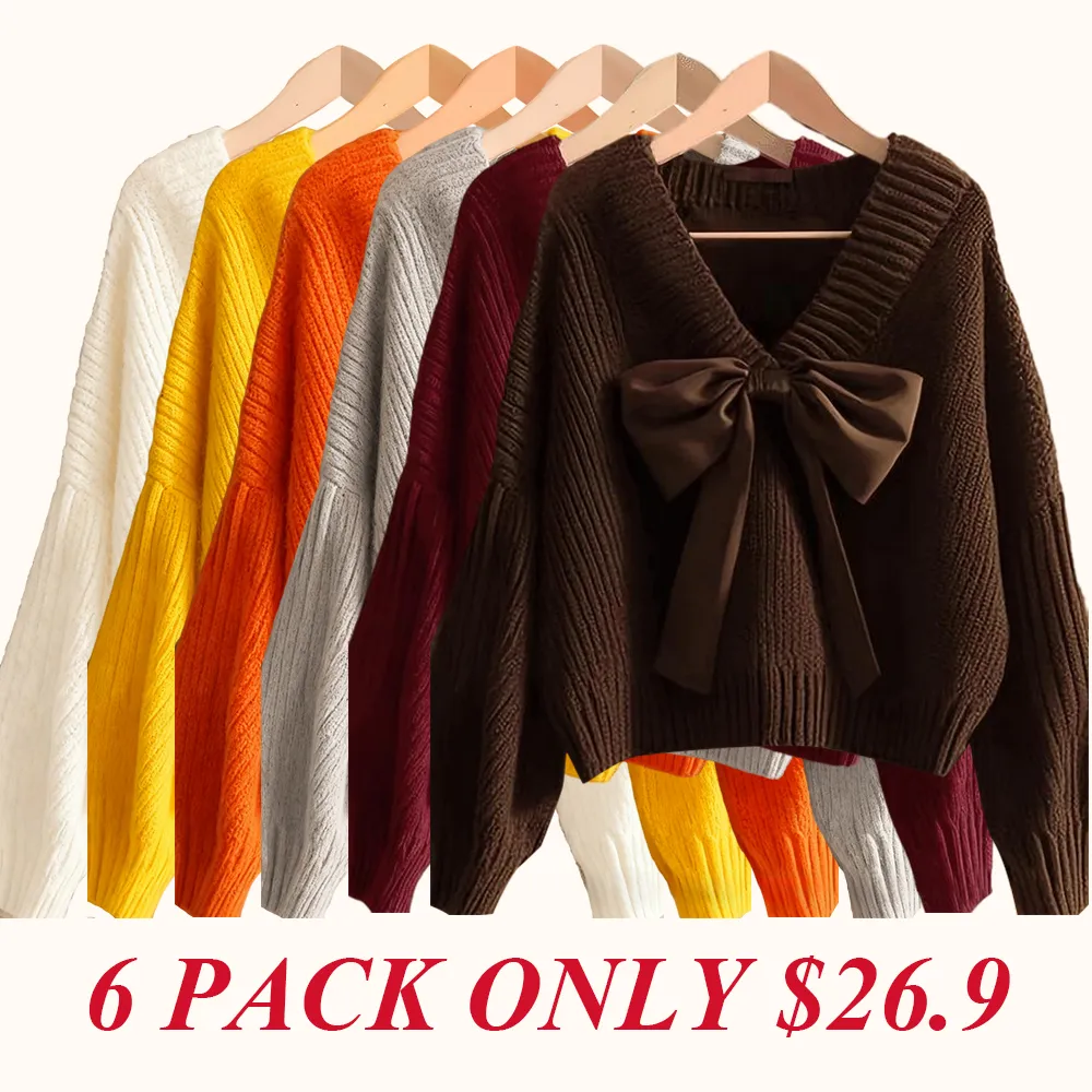 Women's Casual Bow Knit Sweater