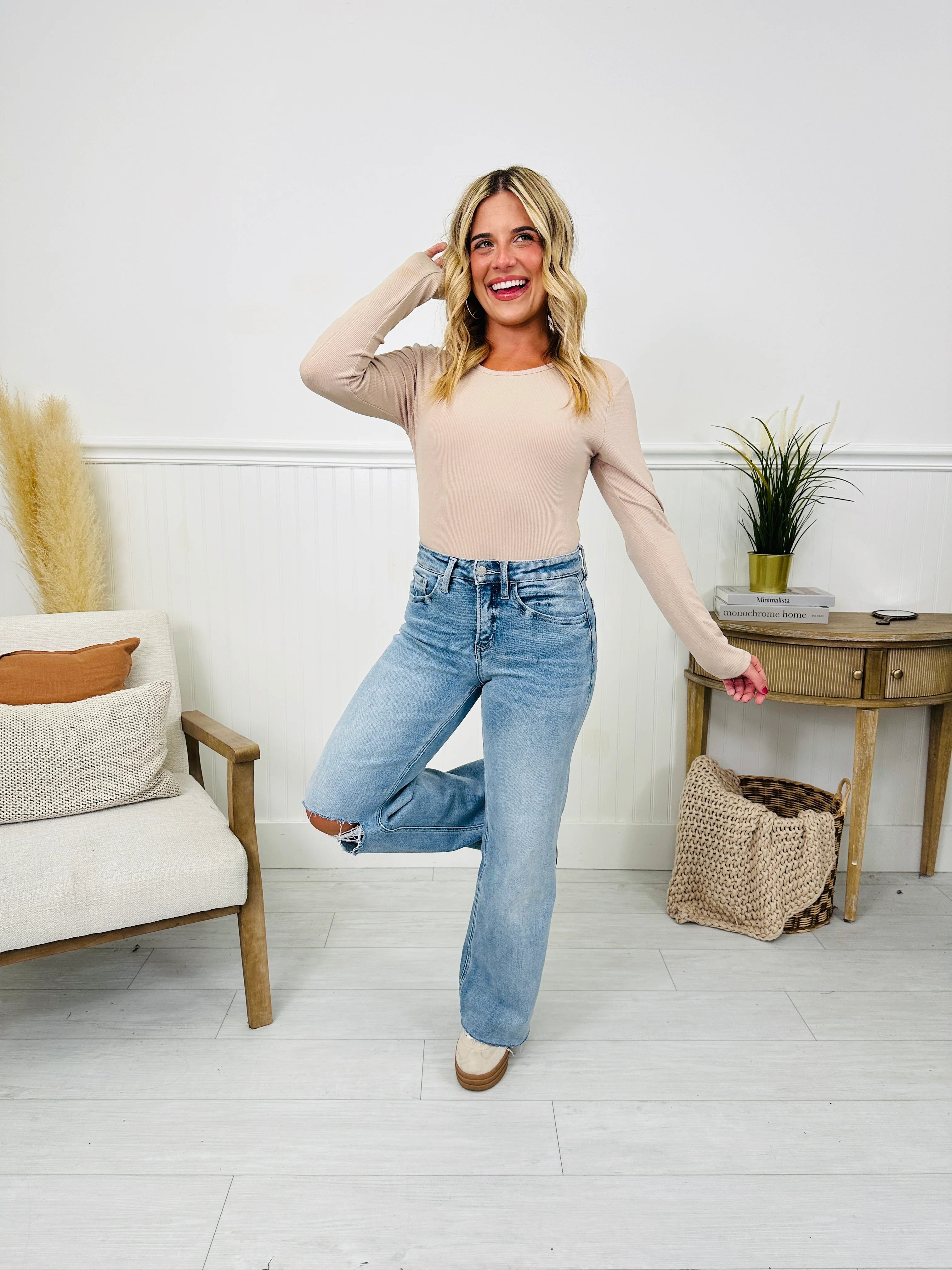 The Bee's Knees Tummy Control Wide Leg Jeans