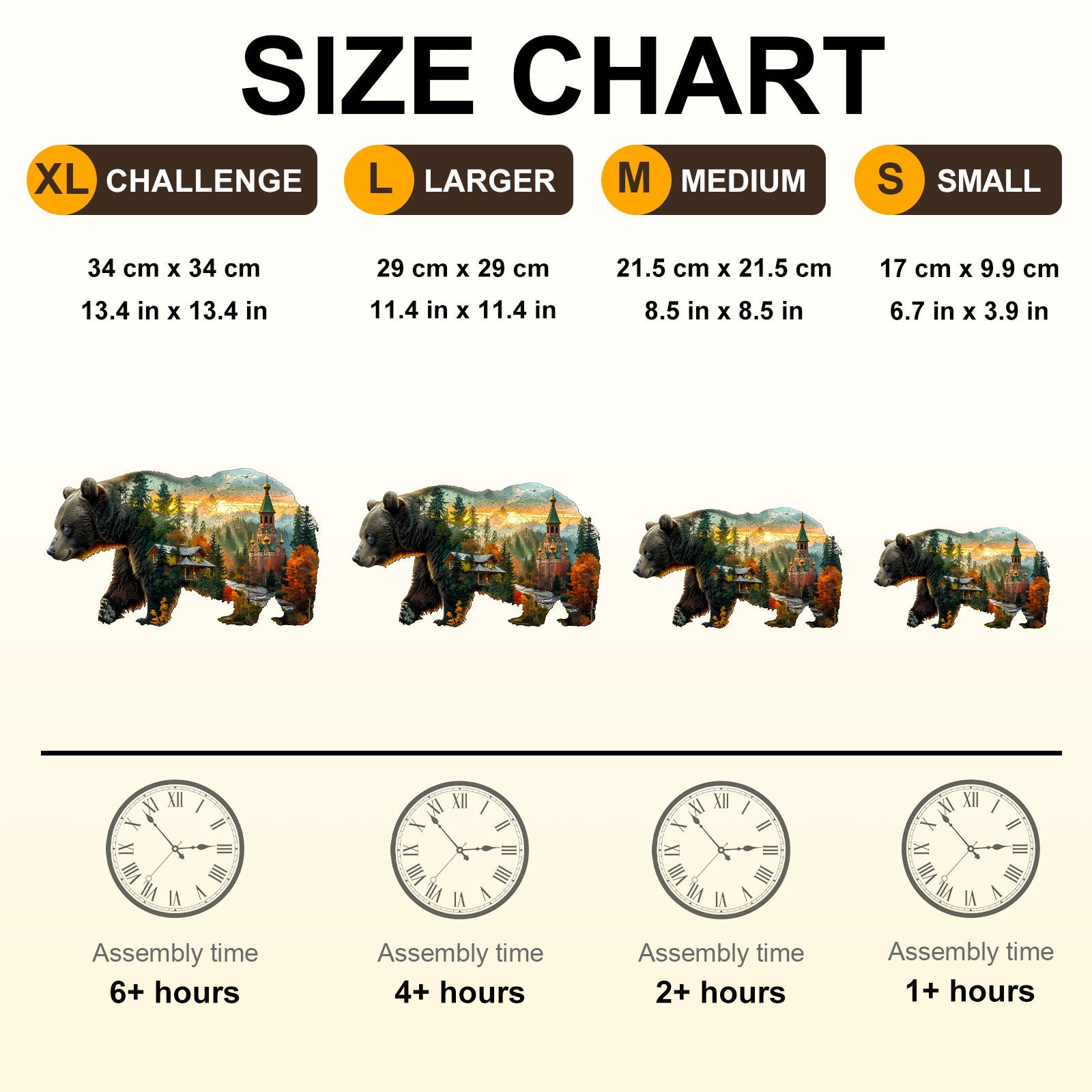 Forest Bear Wooden Jigsaw Puzzle