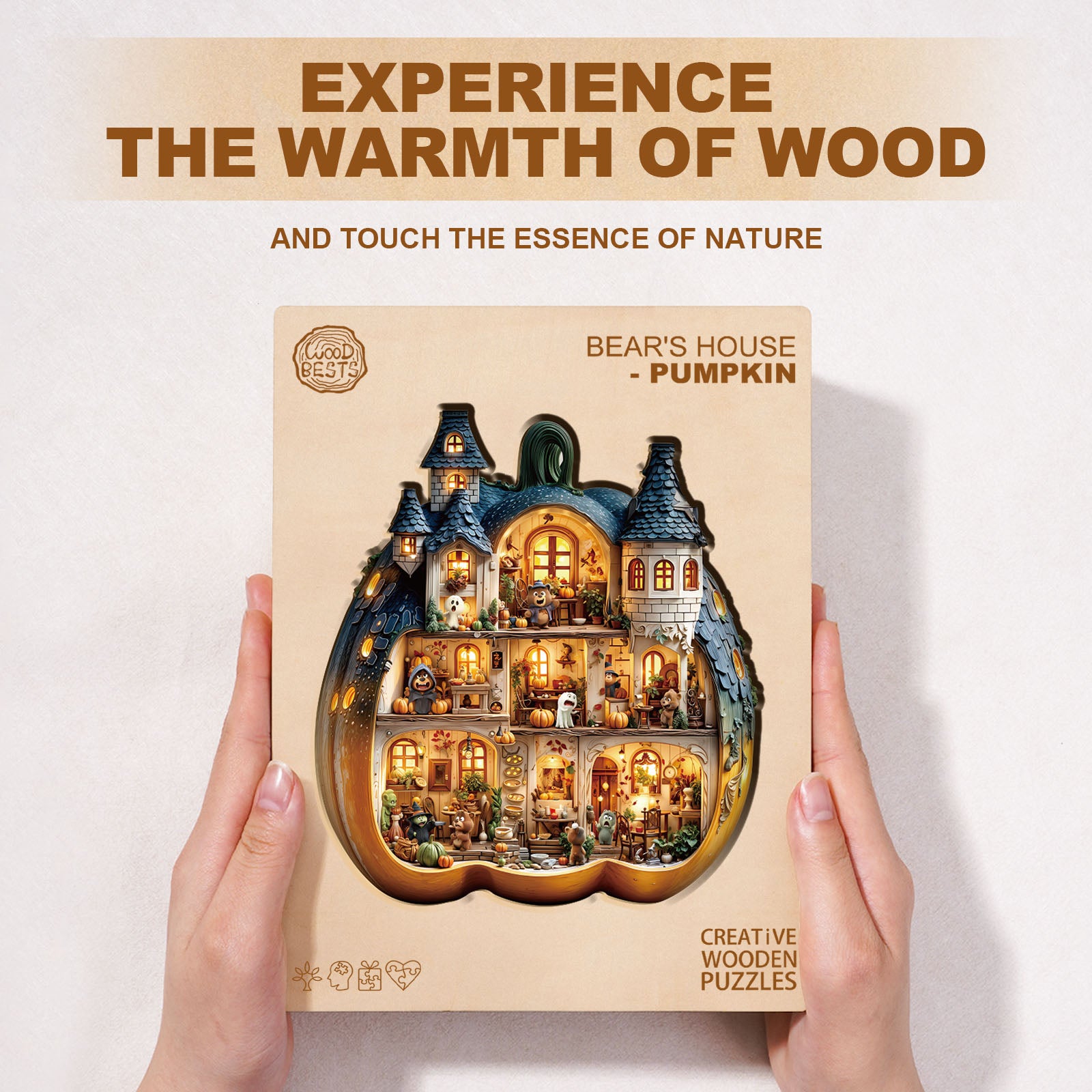 Bear's House - Pumpkin Wooden Jigsaw Puzzle