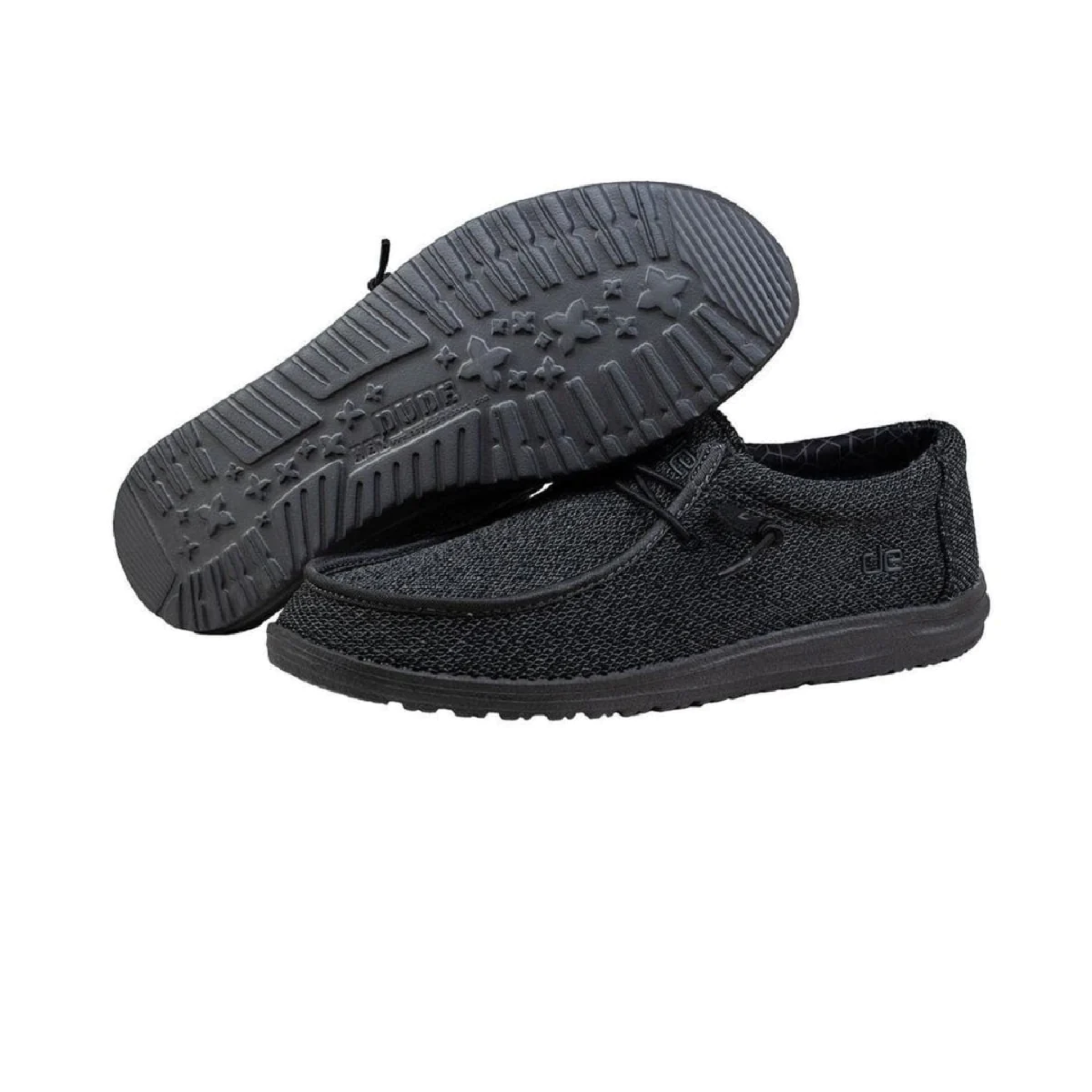 DUDE MEN'S WALLY SOX MICRO TOTAL BLACK - 400190XJ