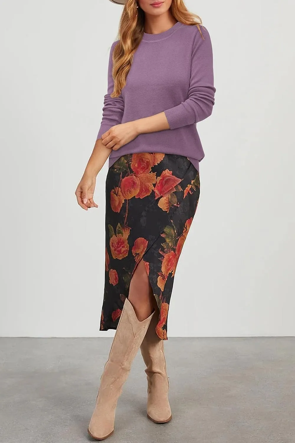 Women Fashion Wool Blend Sweater