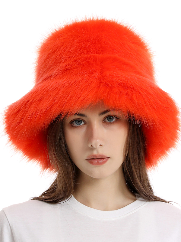 Keep Warm Solid Color Bucket Hat