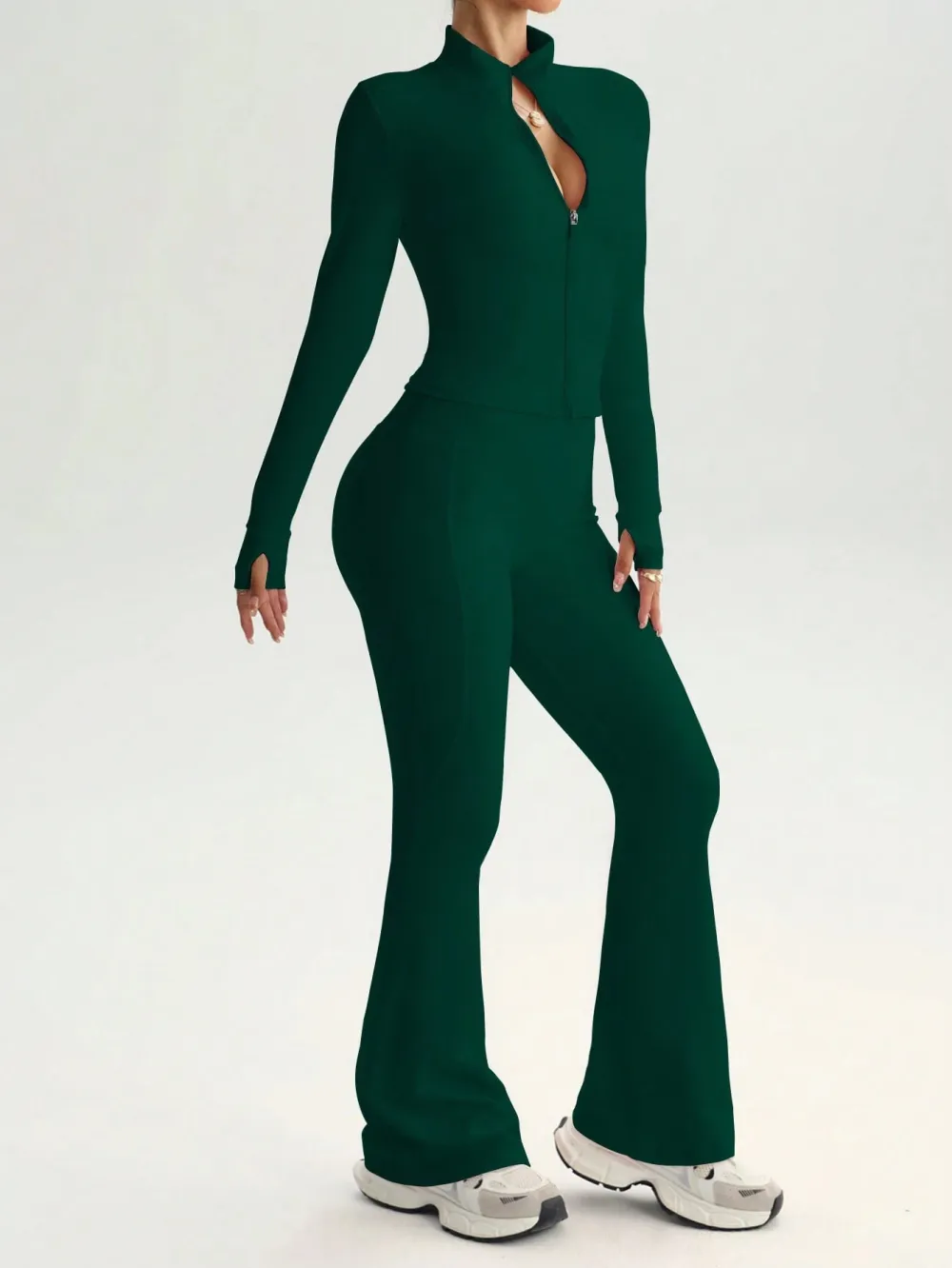 Women's Street Style 2-Piece Bodycon Activewear Set