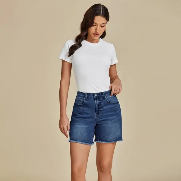 👖 Women’s High-Waisted Stretch Denim Shorts