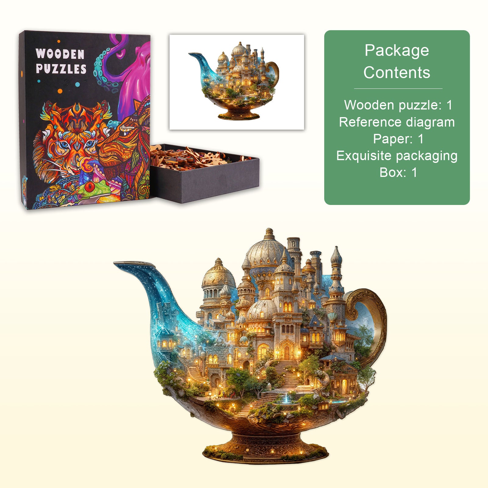 Magic Lamp World Wooden Jigsaw Puzzle