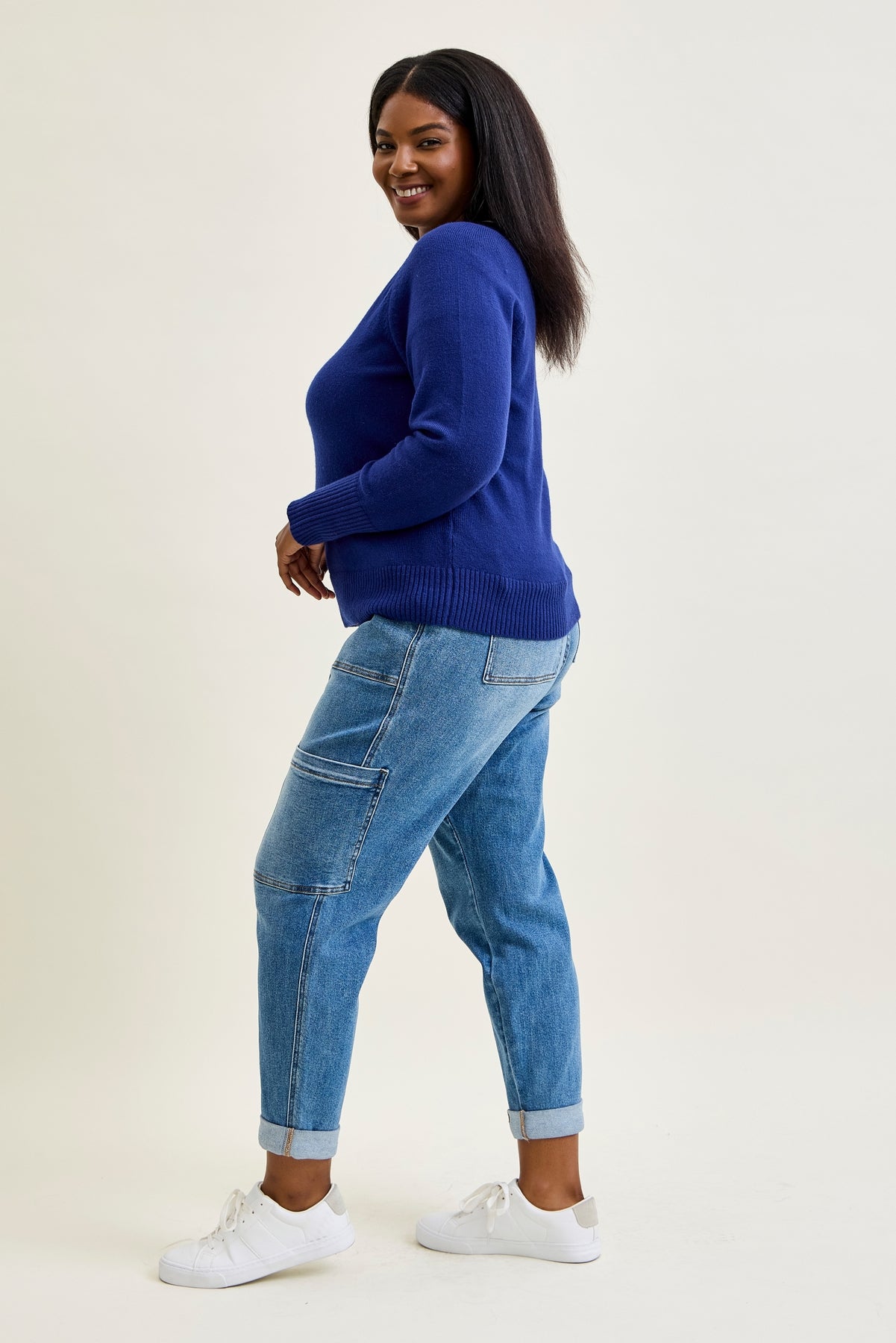 Darlene High Rise Cuffed Cargo Jogger - PLUS