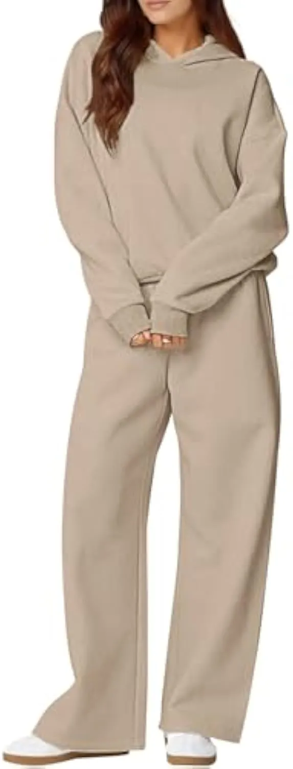 Women’s 2-Piece Lounge Set – Hoodie & Wide Leg Sweatpants