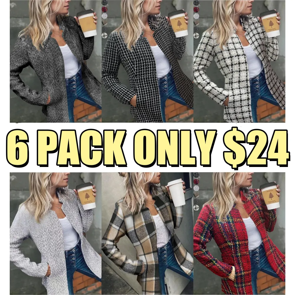 Women's Solid Color Pocket Long Sleeve Open Front Coat