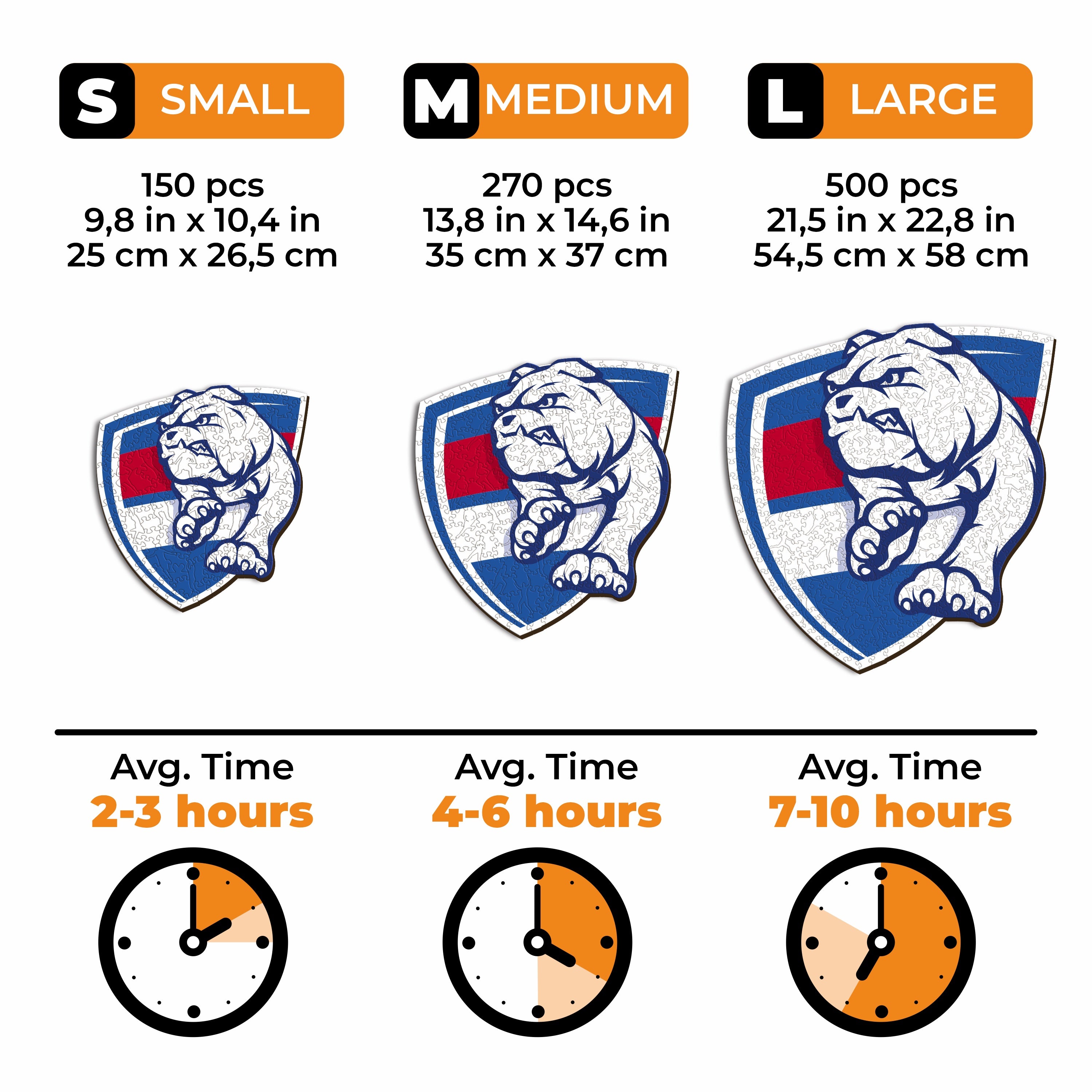 Western Bulldogs Logo - Wooden Puzzle