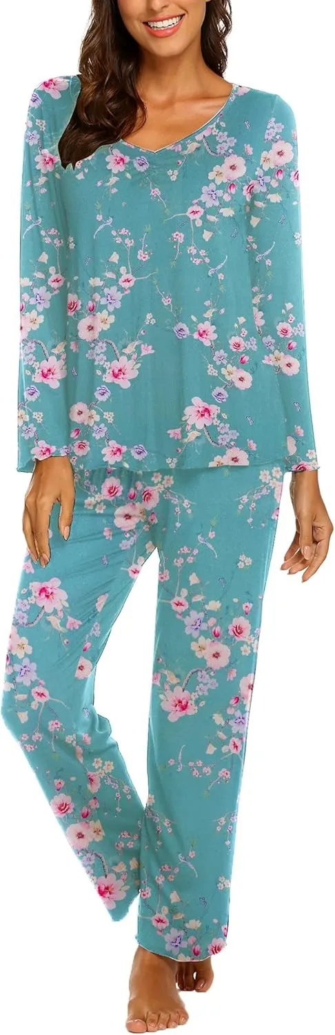 Womens Pajama Sets 2 Piece Lounge Set Fall Winter Pajamas