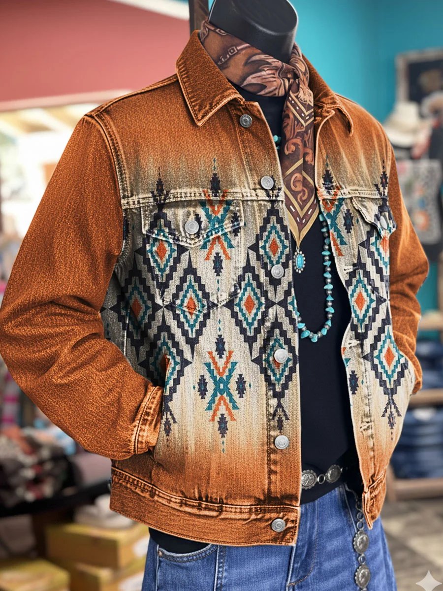 Vintage Paisley Art Print Casual Jacket