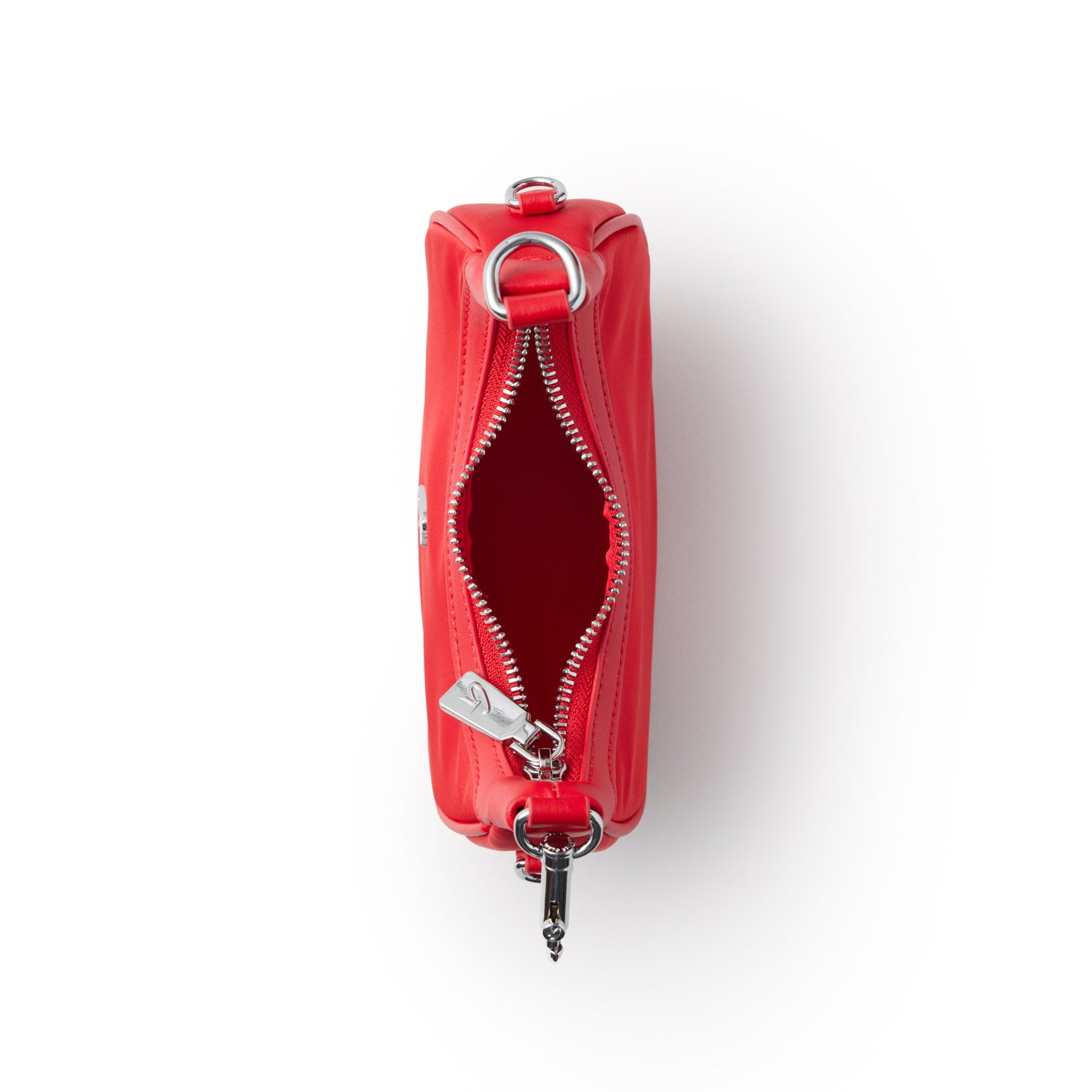 NANO NYLON HOBO BAG - RED