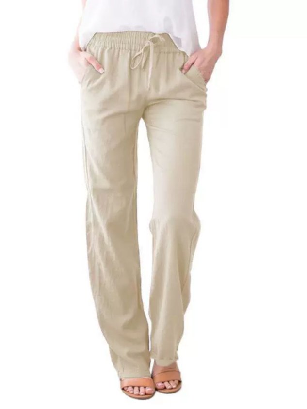 Cotton Regular Fit Casual Plain Pants