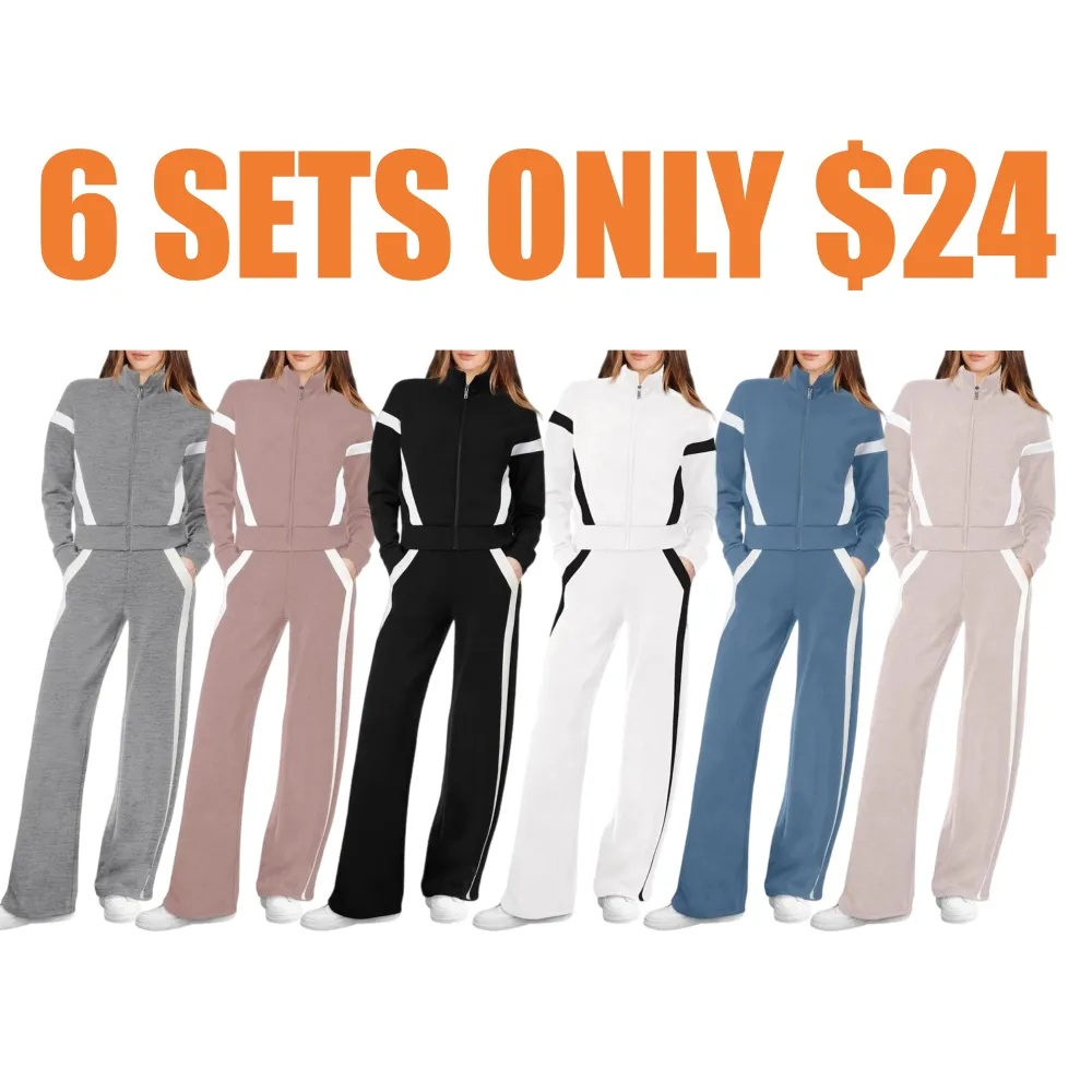 Women 2 Piece Outfits Tracksuit Matching Set