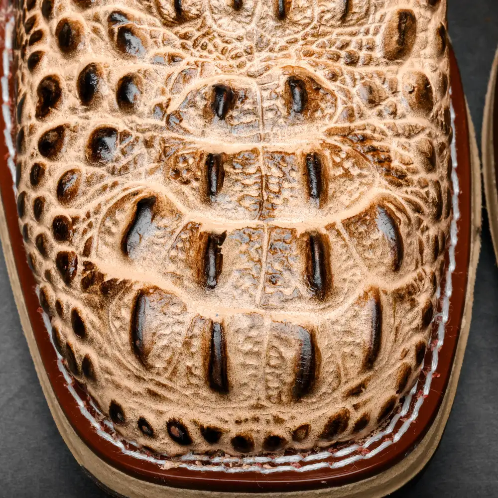 Bone Caiman Neck Leather Boots With 3D Lightweight Sole - Composite Toe