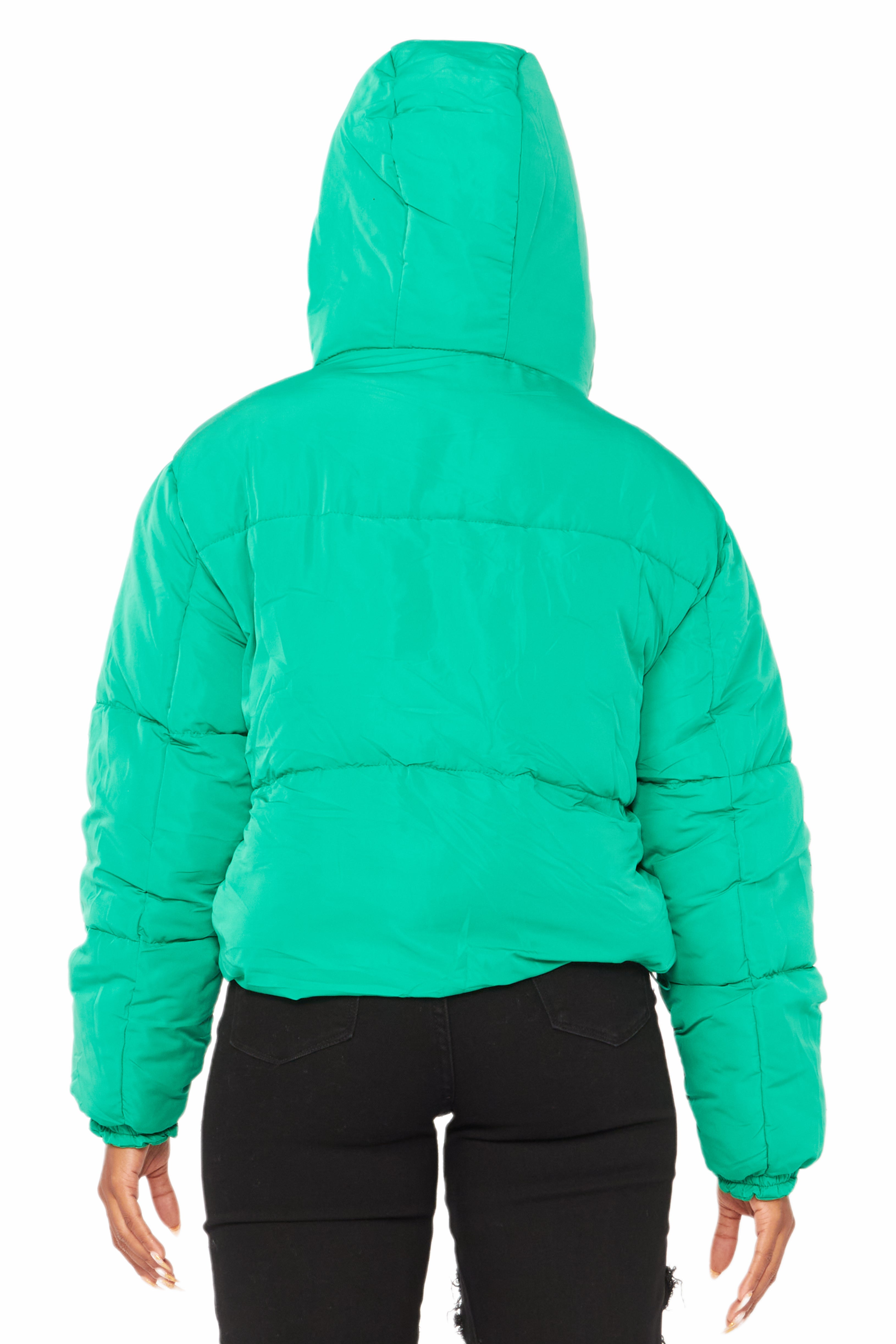 Keira Green Drippy Puffer Jacket