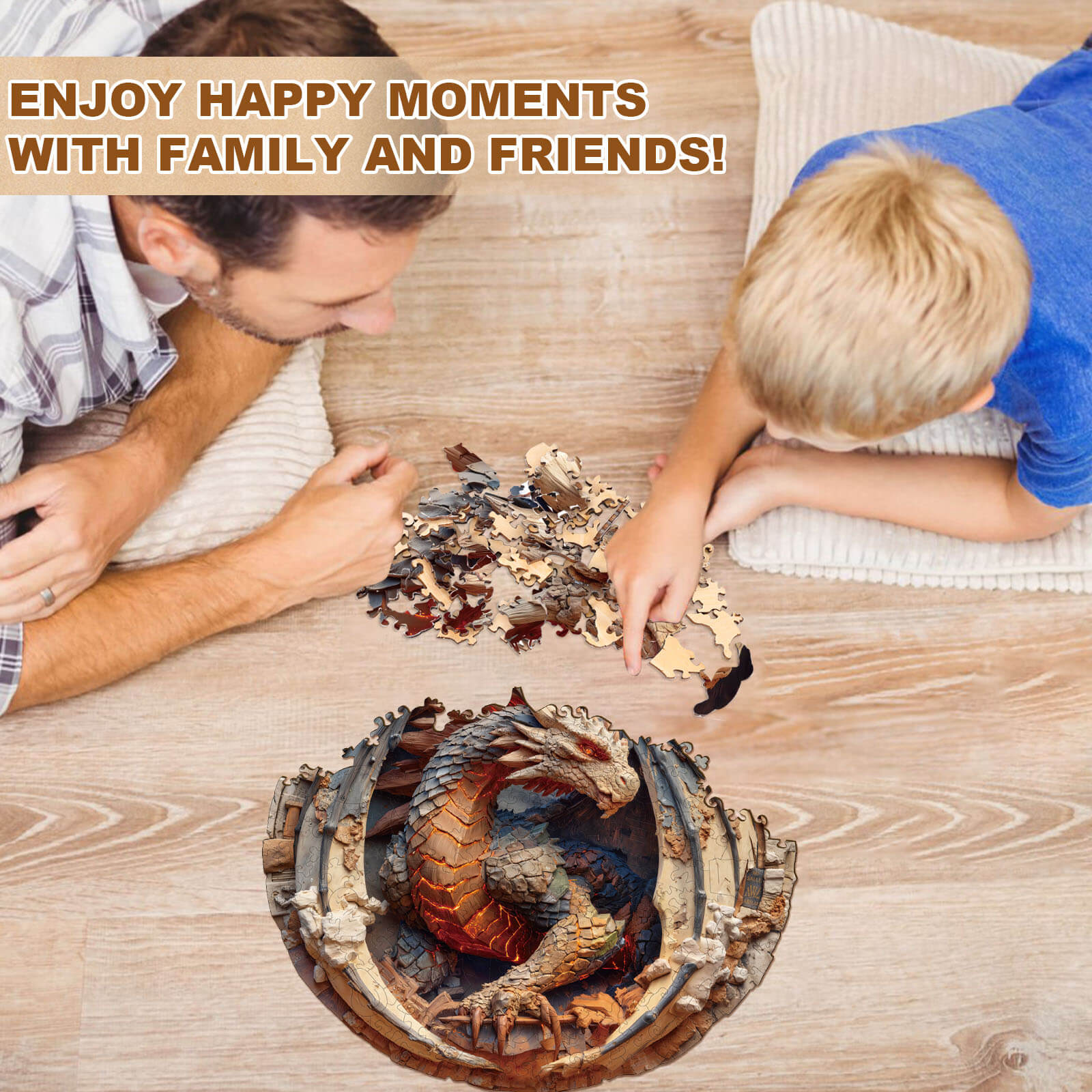 Elements Earth Dragon Wooden Jigsaw Puzzle