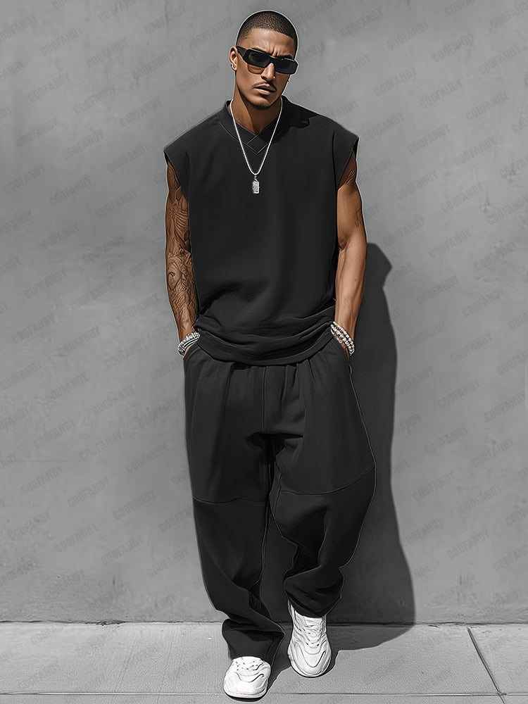 Relaxed Style Tank Top Balloon Pants Set