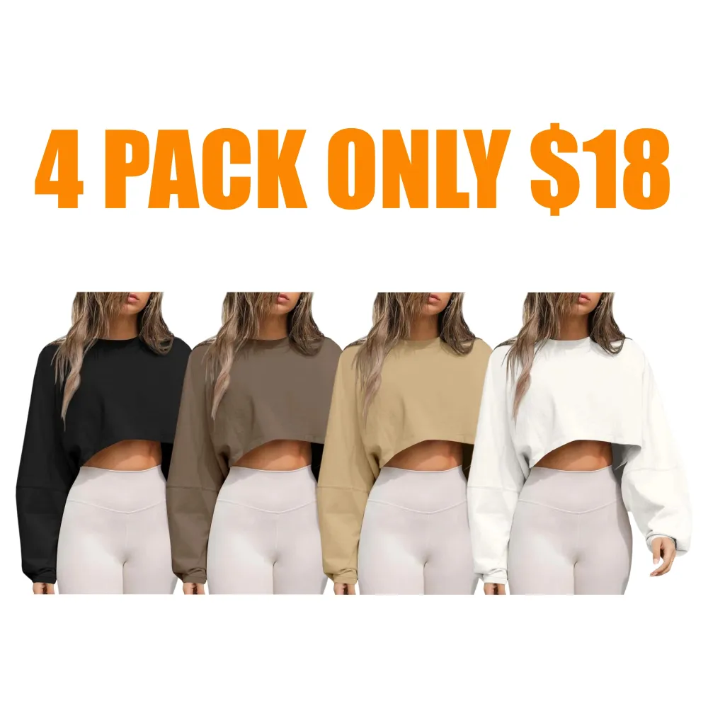 Womens Long Ballon Sleeve Sweatshirts Tops