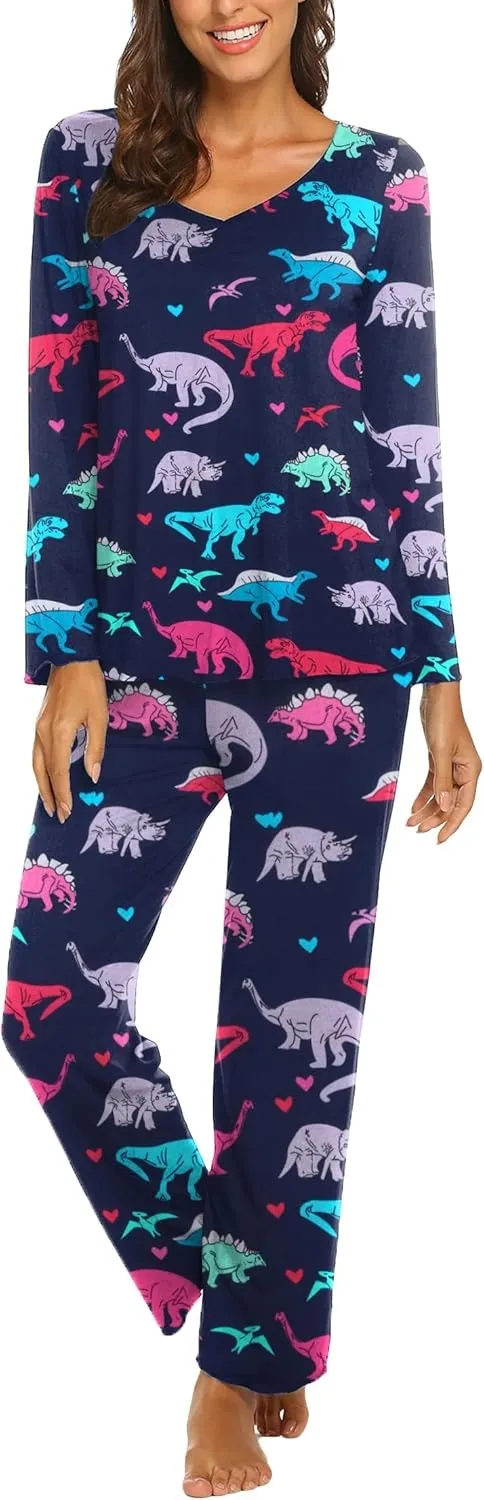 Womens Pajama Sets 2 Piece Lounge Set Fall Winter Pajamas