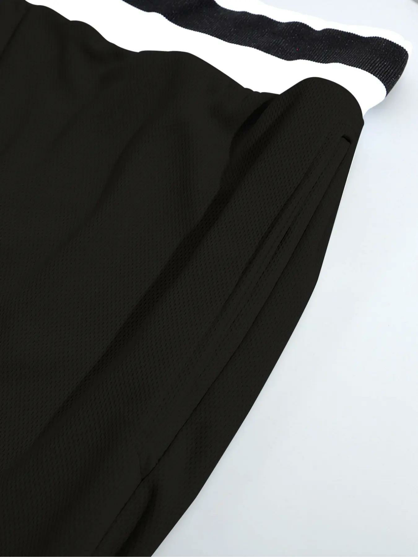 Two-Piece Set Men's Letter Print Short Sleeve T-shirt & Track Shorts Set