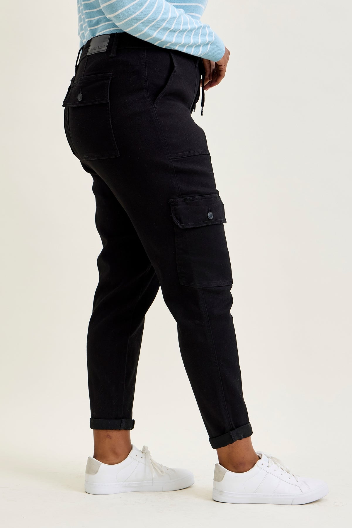 Celeste High Rise Cuffed Cargo Joggers - PLUS