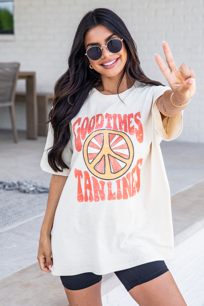 Good Times Tan Lines Ivory Comfort Color Graphic Tee