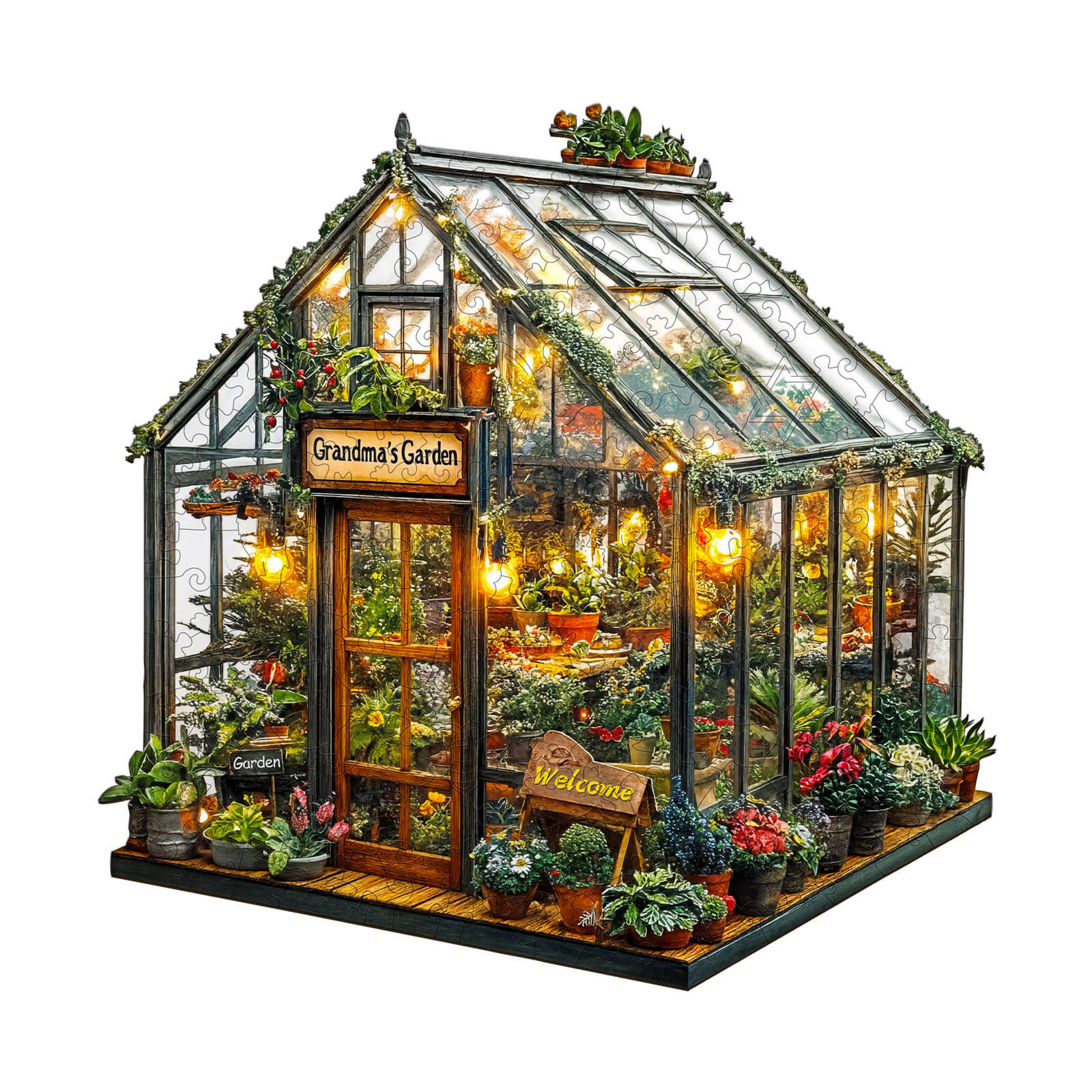 Grandma's Garden Wooden Jigsaw Puzzle